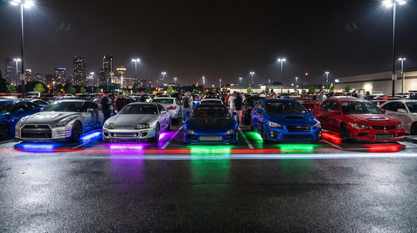 17c一起草视频-改装车聚会夜景